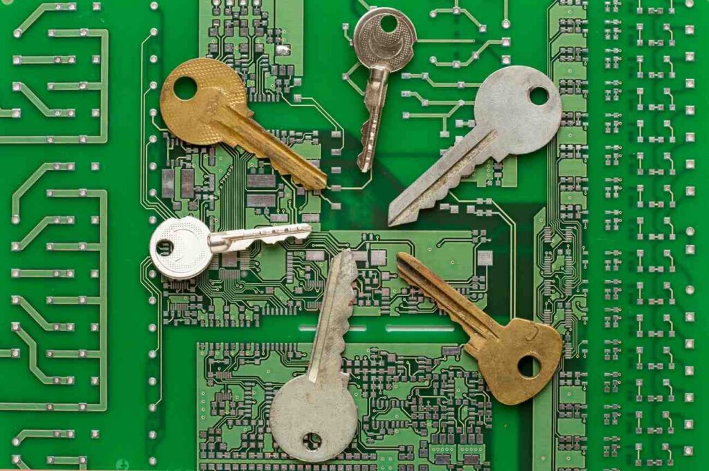 flat lay collection keys circuit board (1)